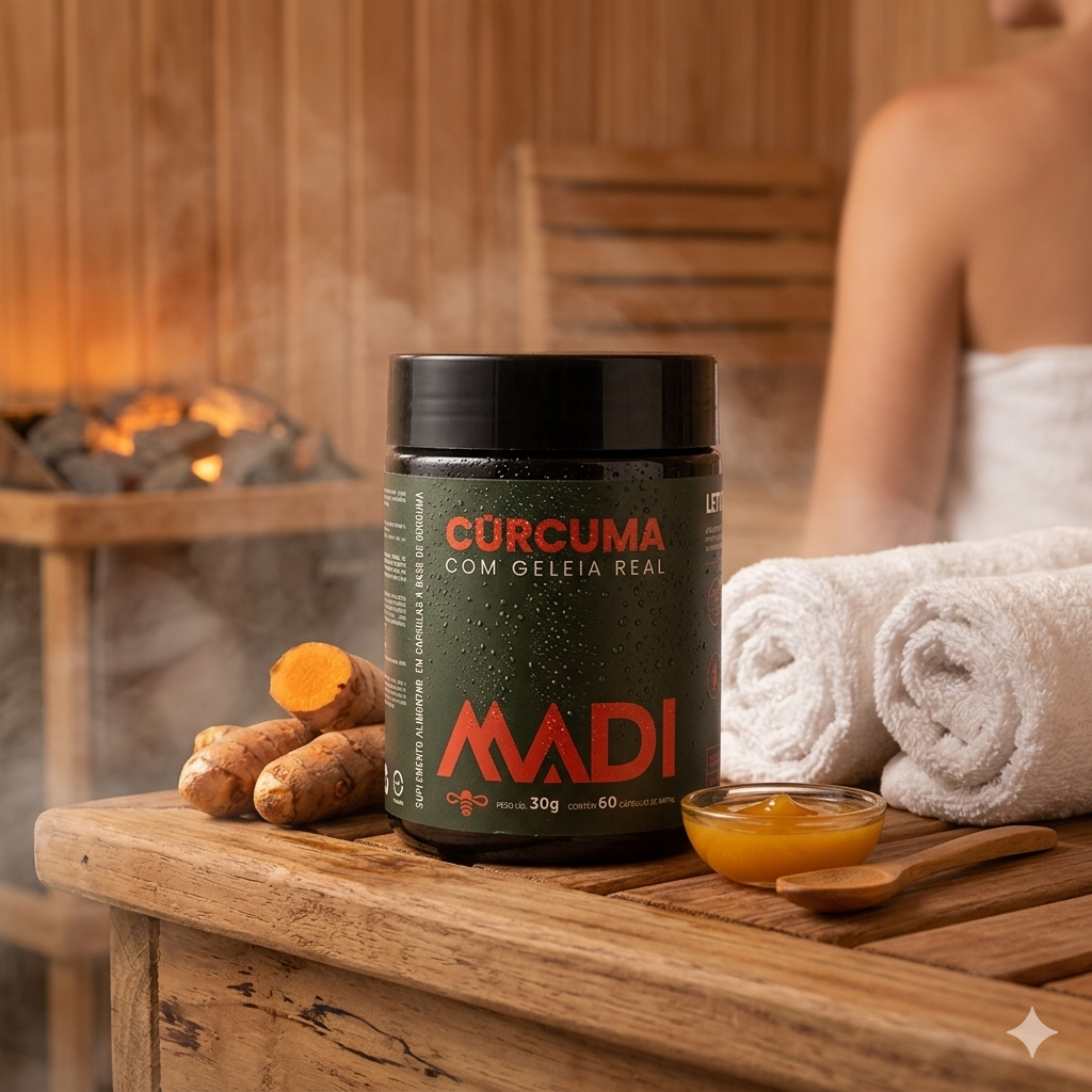 Cúrcuma e Sauna: A Combinação Natural Para Recuperação Pós-Treino