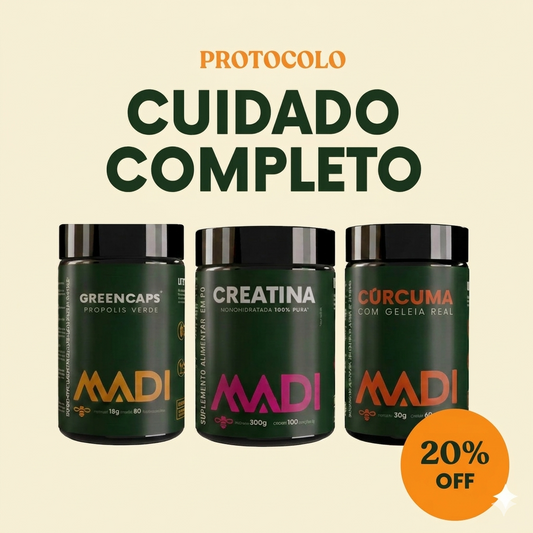 Protocolo Cuidado Completo - Greencaps + Creatina Monohidratada + Cúrcuma