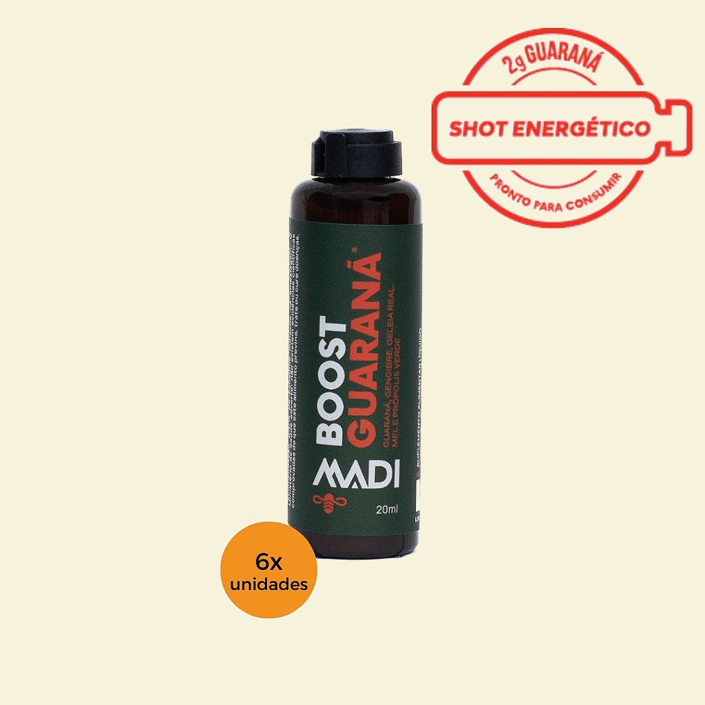 Pré-treino Boost Guaraná 6 uninades x 20ml
